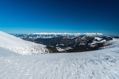 Tatra mountains from sedlo Polany in winter Low Tatras mountains in Slovakia