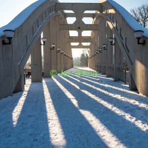 Zimní Most Sokolovských hrdinů v Karviné